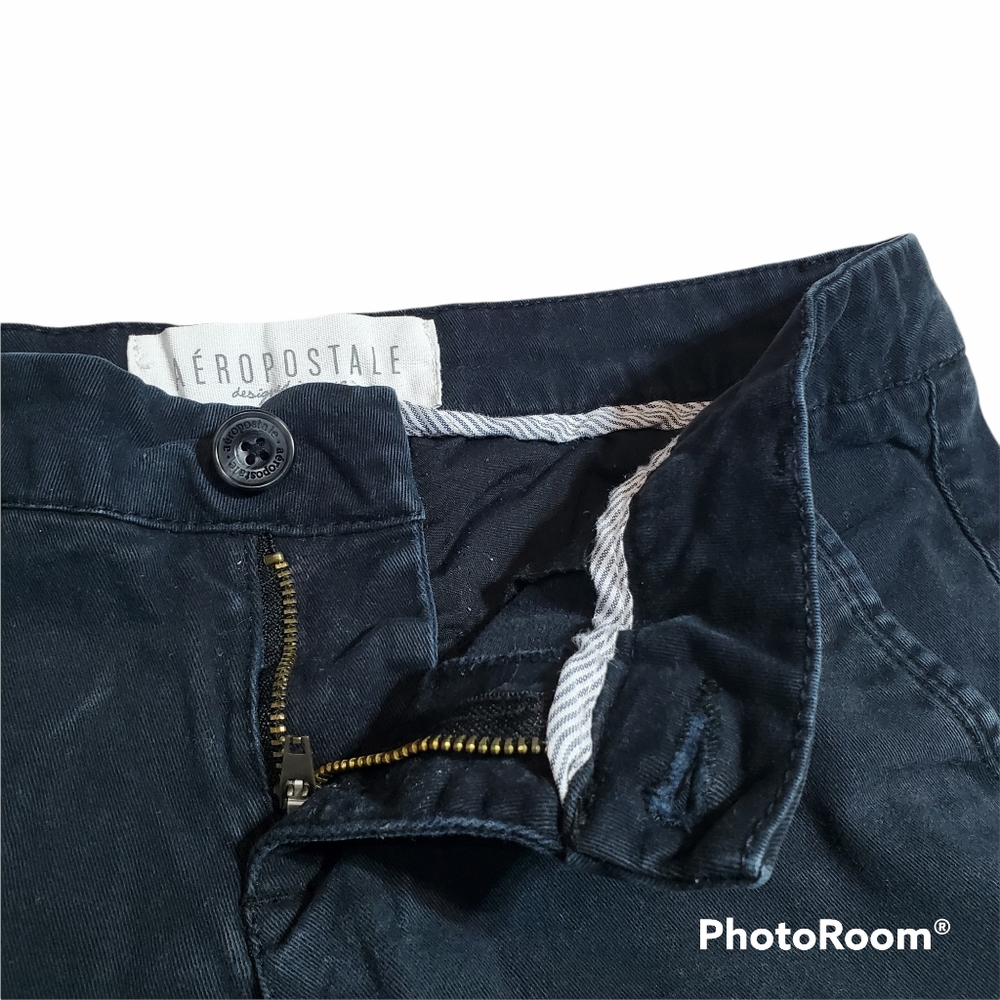 Aeropostale Black Twill Bermuda Shorts - Picture 4 of 5